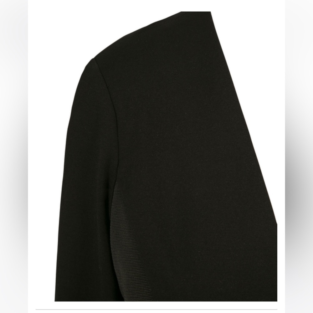Ricki’s Black Textured Cropped Zip Blazer Jacket | Size L | Minimalist Office - Picture 5 of 12